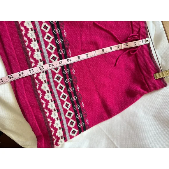 NWOT Athleta Knit Fair Isles Sweater Skirt pink size Small - Picture 4 of 7